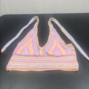 Hollister Multicolor Crochet Top